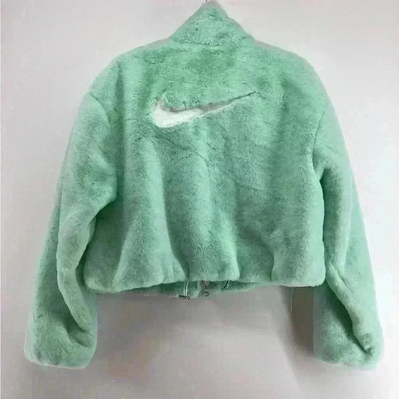 S NIKE Women Sportswear Icon Clash Mint Green Full Zip coat C1 Small - Picture 9 of 12